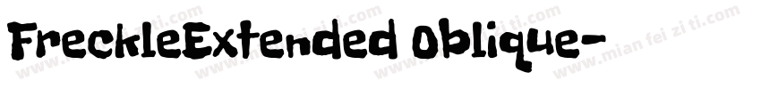 FreckleExtended Oblique字体转换